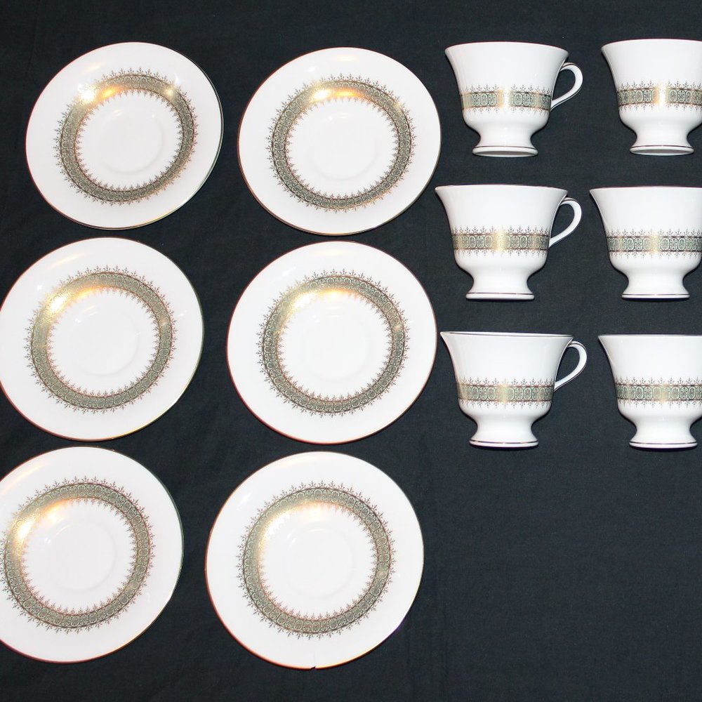 Wedgwood Argyll Bone China 15pc Tea Set - Picture 3 of 16
